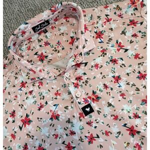 Bad Birdie Polo Shirt Mens 2XL Pink The Florist Floral Golf Performance Emblem